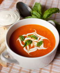 Томатный суп-пюре с нутом