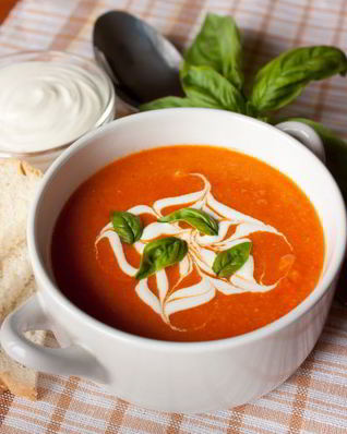 Томатный суп-пюре с нутом