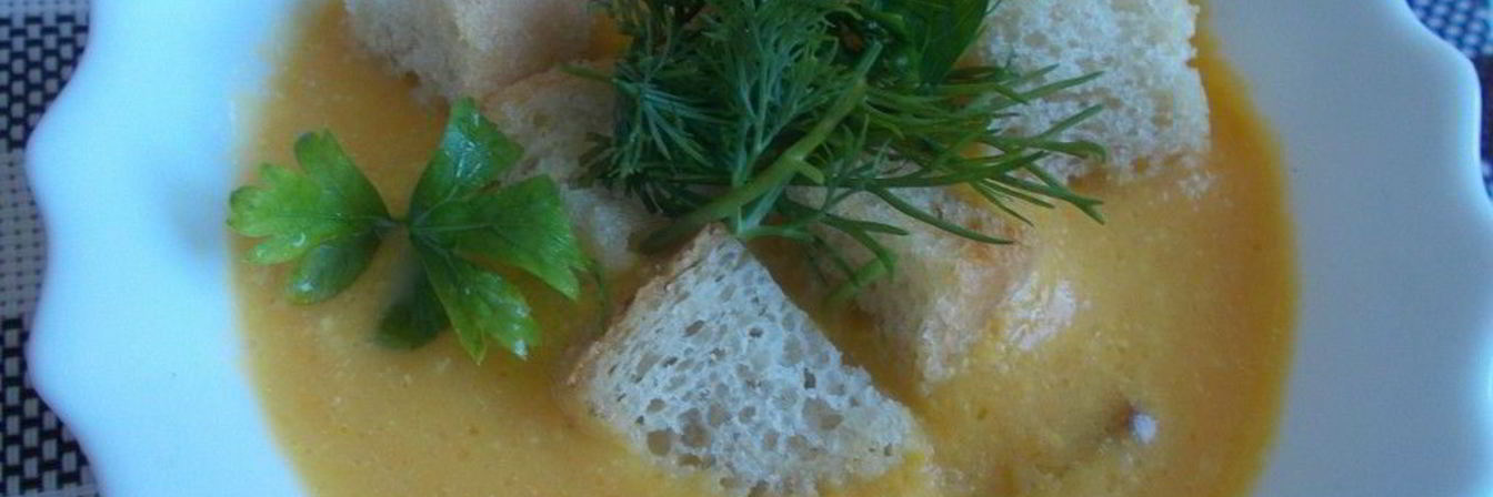 Тыквенный суп-пюре с беконом и сливками