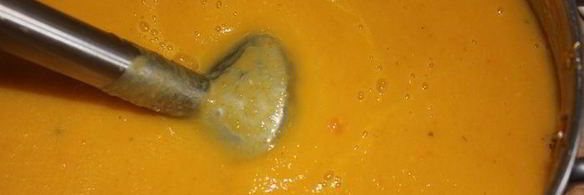 тыквенный суп-пюре с манго и зеленым чаем
