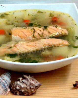 Суп с брюшками семги