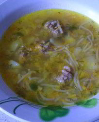 Суп с фрикадельками с лапшой