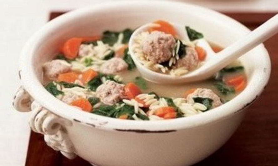 Рецепт супа с мини-фрикадельками из индейки