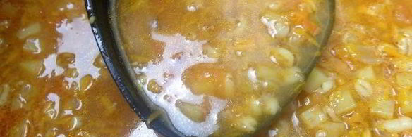 суп с перловкой и томатами