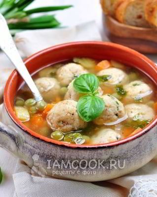 Суп с рыбными фрикадельками