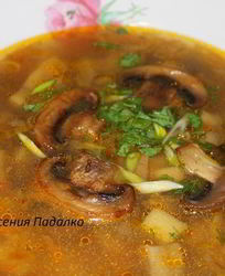 Суп с сушеными грибами