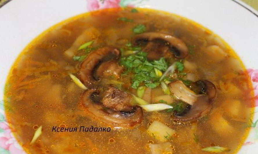 Рецепт супа с сушеными грибами