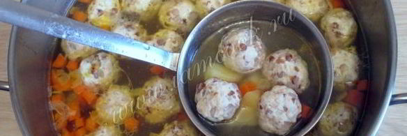 суп с тефтелями из гречки