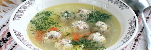 суп с тефтелями из гречки