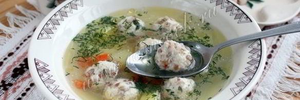 суп с тефтелями из гречки