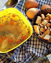 Суп с яйцом