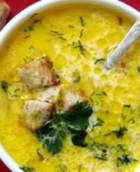 Суп сливочный с ветчиной