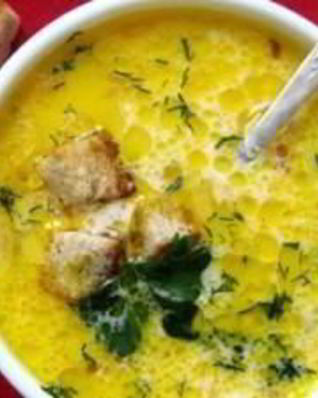 Суп сливочный с ветчиной