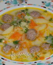 Сырный суп с фрикадельками