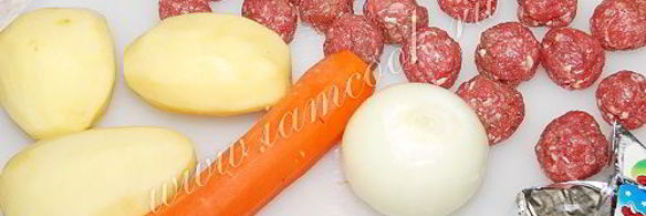 сырный суп с фрикадельками