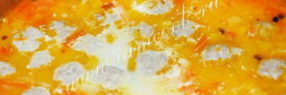 сырный суп с фрикадельками