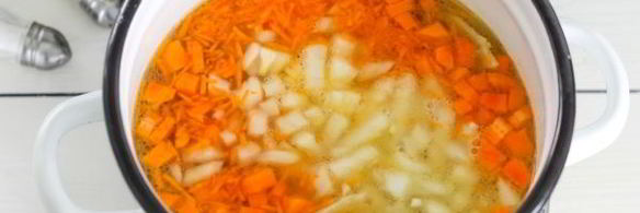 сырный суп с гренками