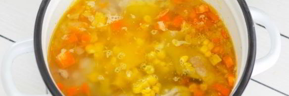 сырный суп с гренками