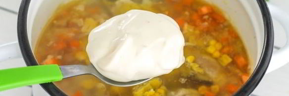 сырный суп с гренками