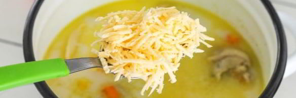 сырный суп с гренками