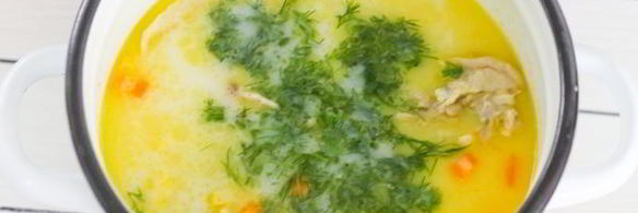 сырный суп с гренками