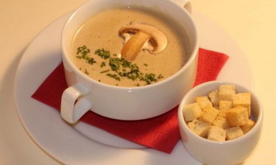 Рецепт сырного супа с шампиньонами