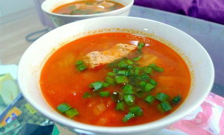 Рецепт томатного супа с говядиной