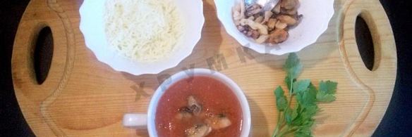 томатный суп с морепродуктами