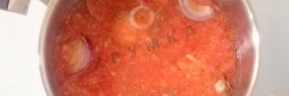 томатный суп с морепродуктами
