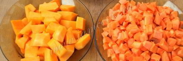 тыквенно-морковный суп с красной чечевицей