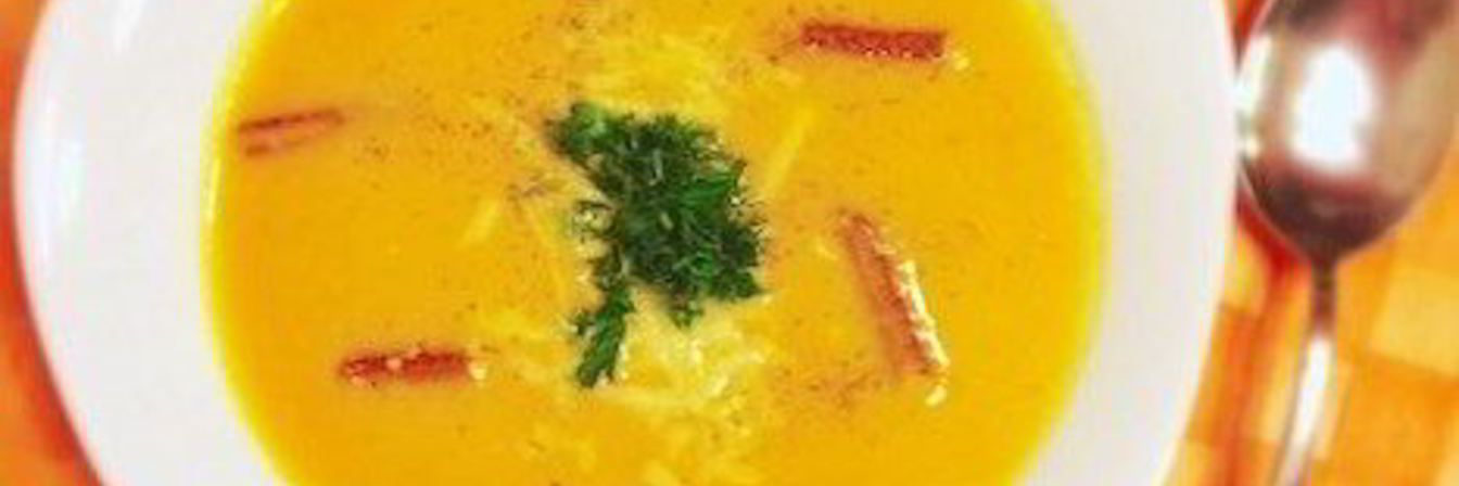 Тыквенный суп с имбирем и сливками