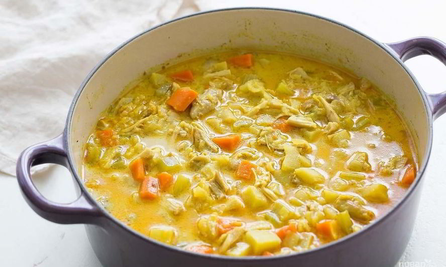 Рецепт зимнего супа с курицей