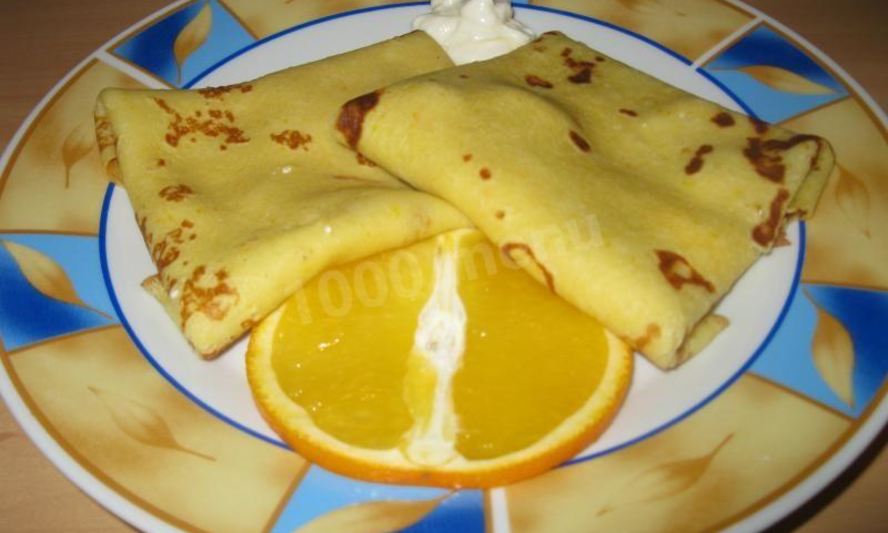 Рецепт апельсиновых блинов