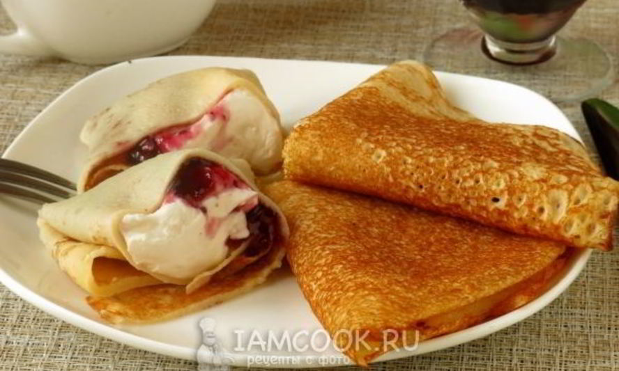 Рецепт блинчиков из творожного теста