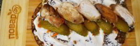 блинчики с курицей и маскарпоне