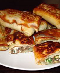 Блинчики с мясом и яйцом