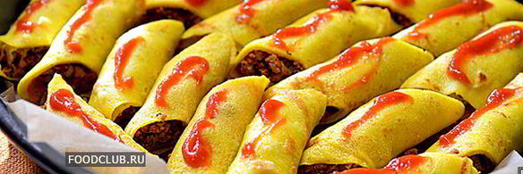 блинчики с мясом праздничные