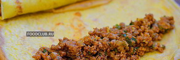 блинчики с мясом праздничные