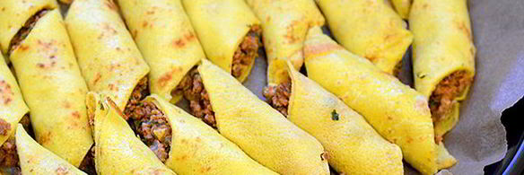 блинчики с мясом праздничные