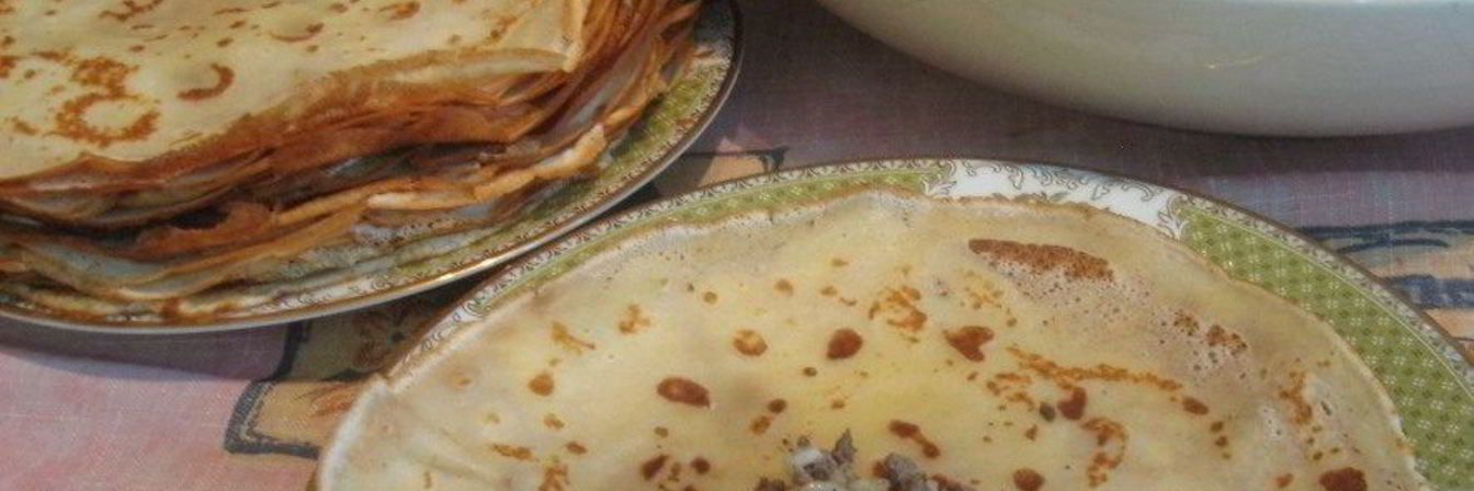 Блинчики с печенью и рисом