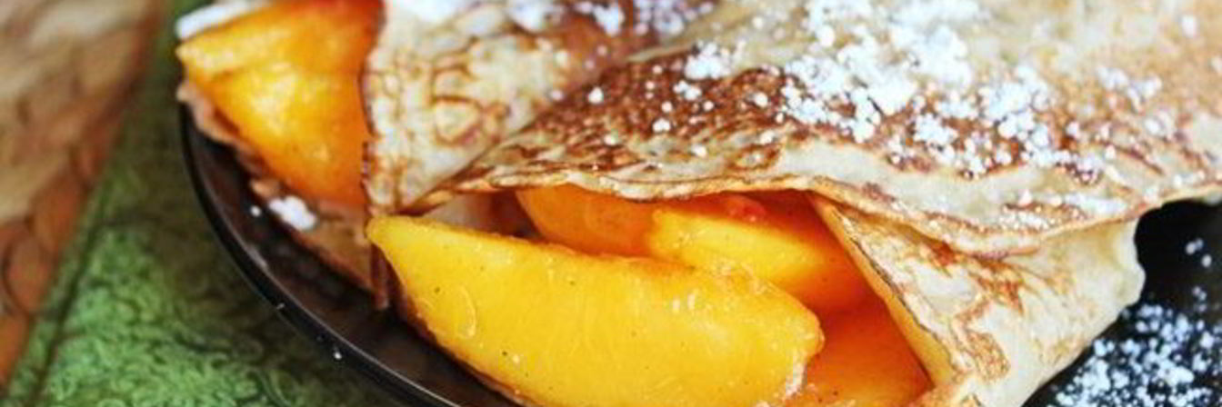 Блинчики с персиками