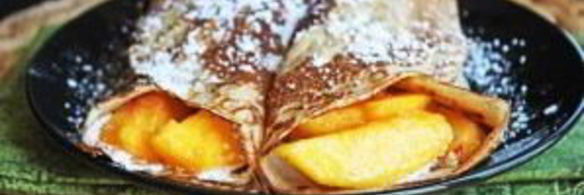 блинчики с персиками