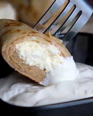 Блинчики с творогом