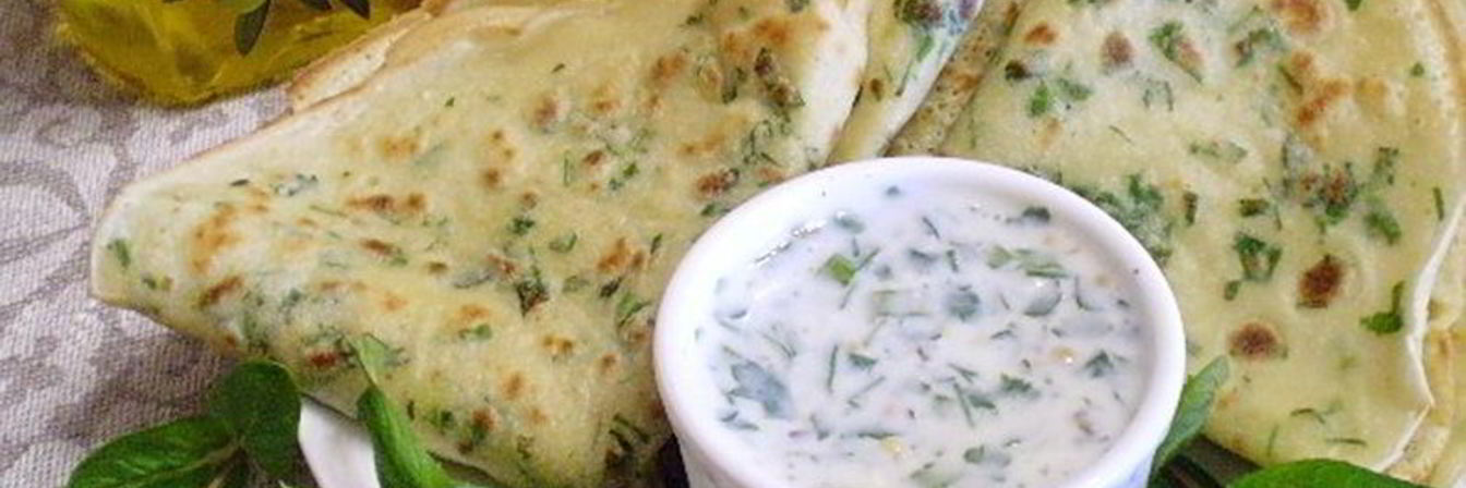 Блинчики с зеленью