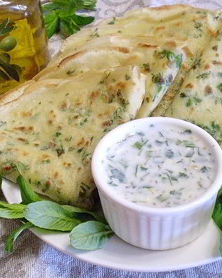 Блинчики с зеленью