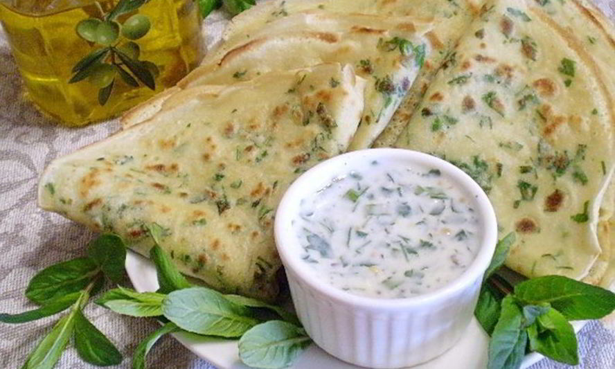 Рецепт блинчиков с зеленью