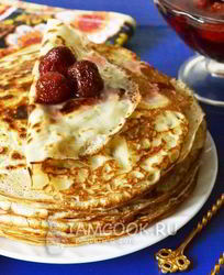 Блины на кислом молоке без яиц