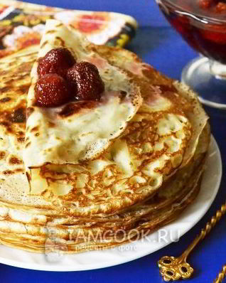 Блины на кислом молоке без яиц