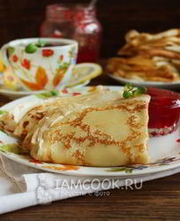 Блины на молоке без дрожжей