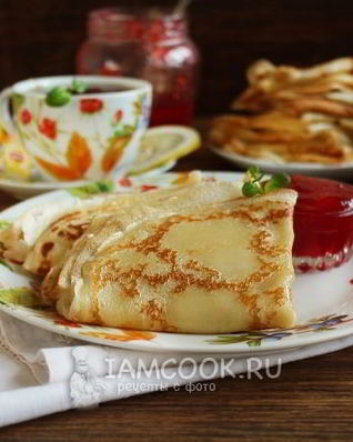 Блины на молоке без дрожжей